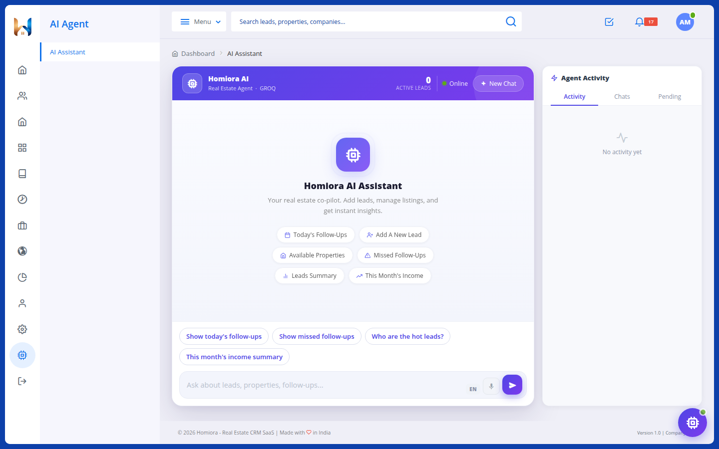 Homiora Ora AI demonstration screen